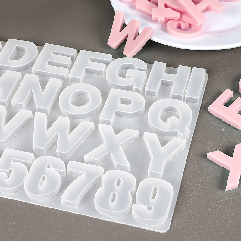 Resin Art Jewellery - Letter A To Z Pendants Silicone