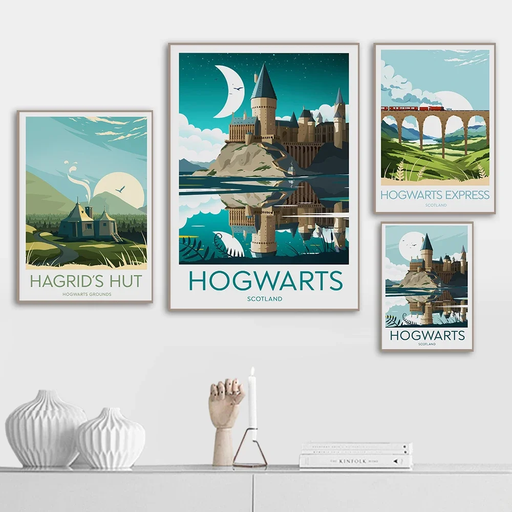 Resin Art On Wall - Film Aesthetics Wall Art Hogwarts Castle