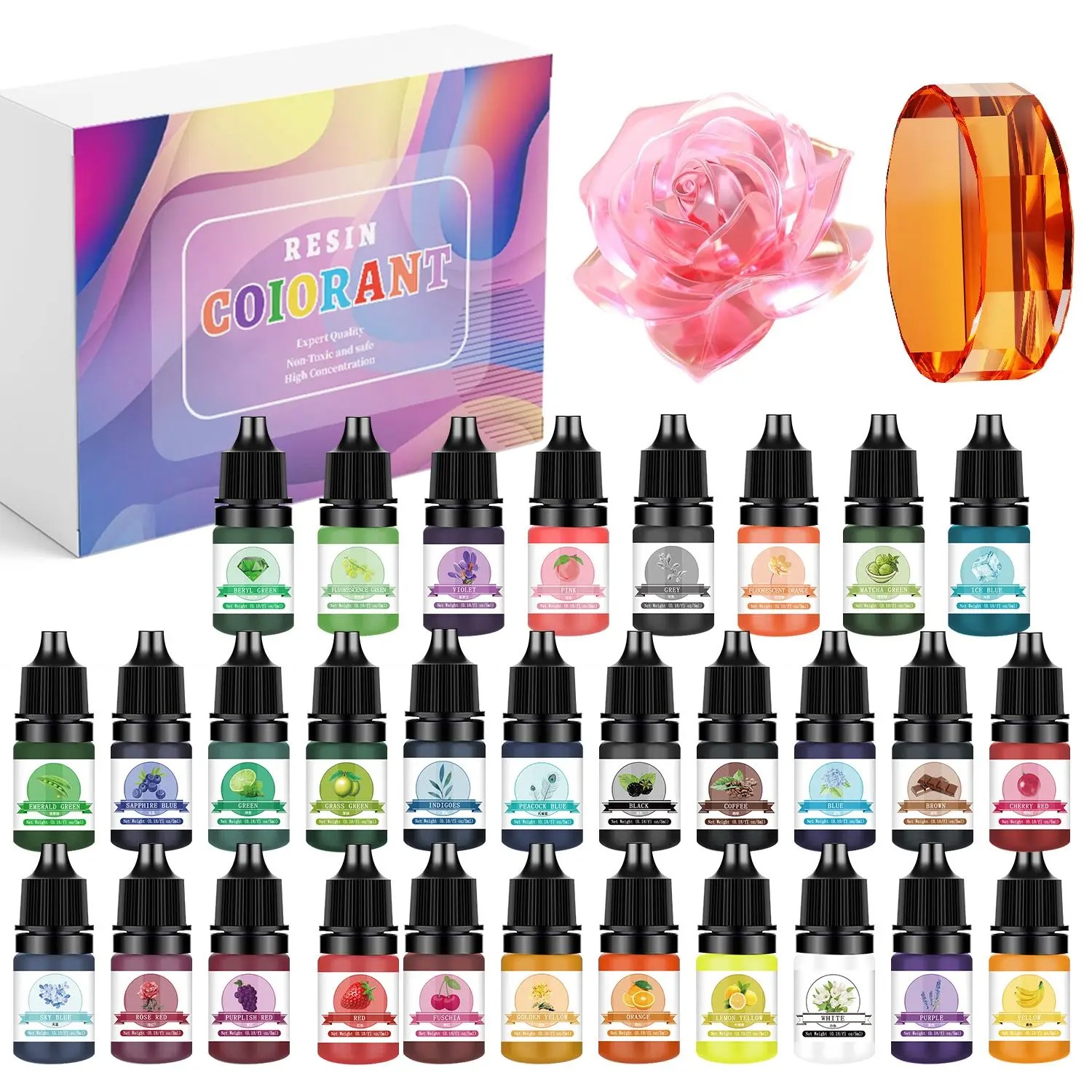 Resin Art Jewellery - 30Colors 5ml Epoxy Resin Pigment Kits