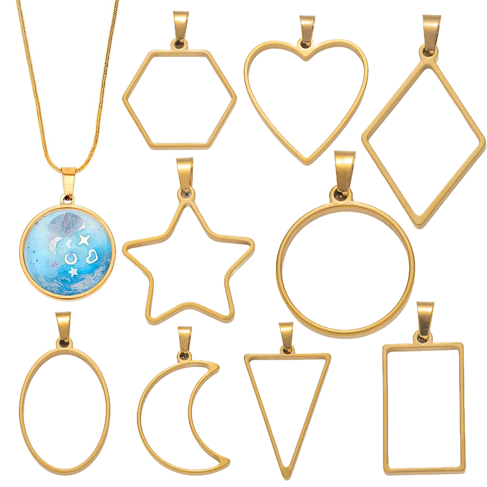 Resin Art Guide - 5pcs Stainless Steel Open Back Resin
