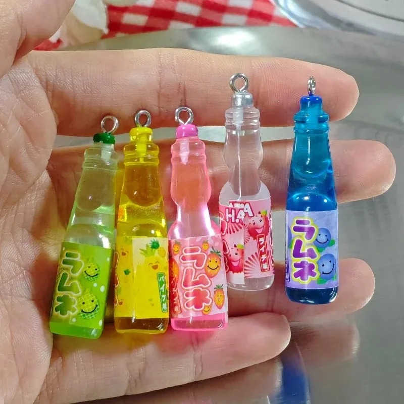 Resin Art Gift Ideas - 10Pcs Tiny Soda Bottle Resin Charms