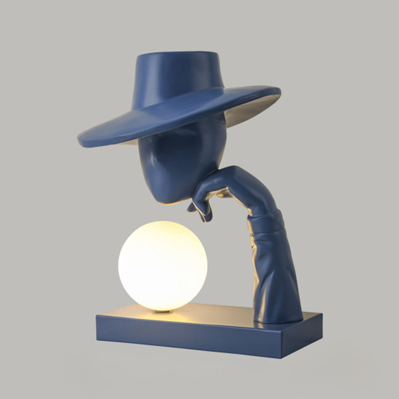 Resin Art In Floor - Creative Humanoid Art Sculpture Desk Lamp