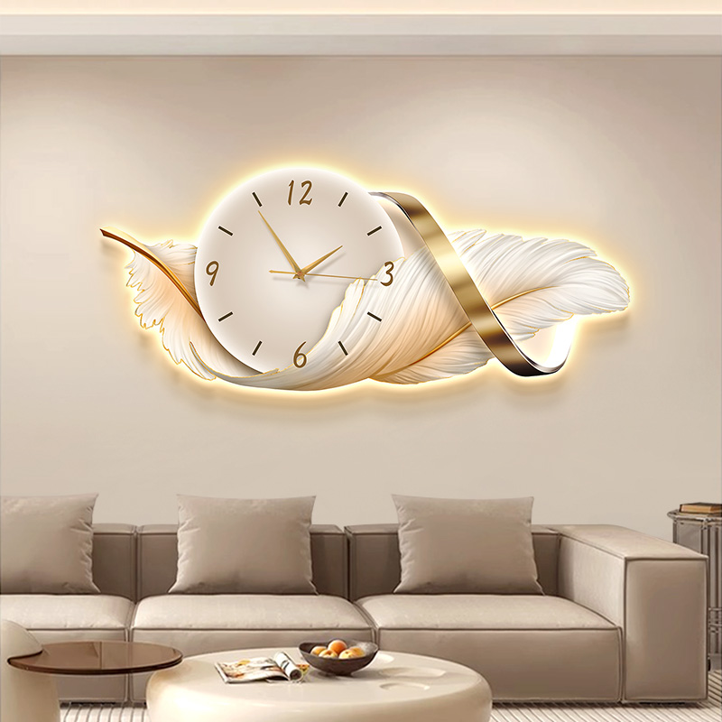 Resin Art Wall Clock - Big Size Metal Wall Art Clock