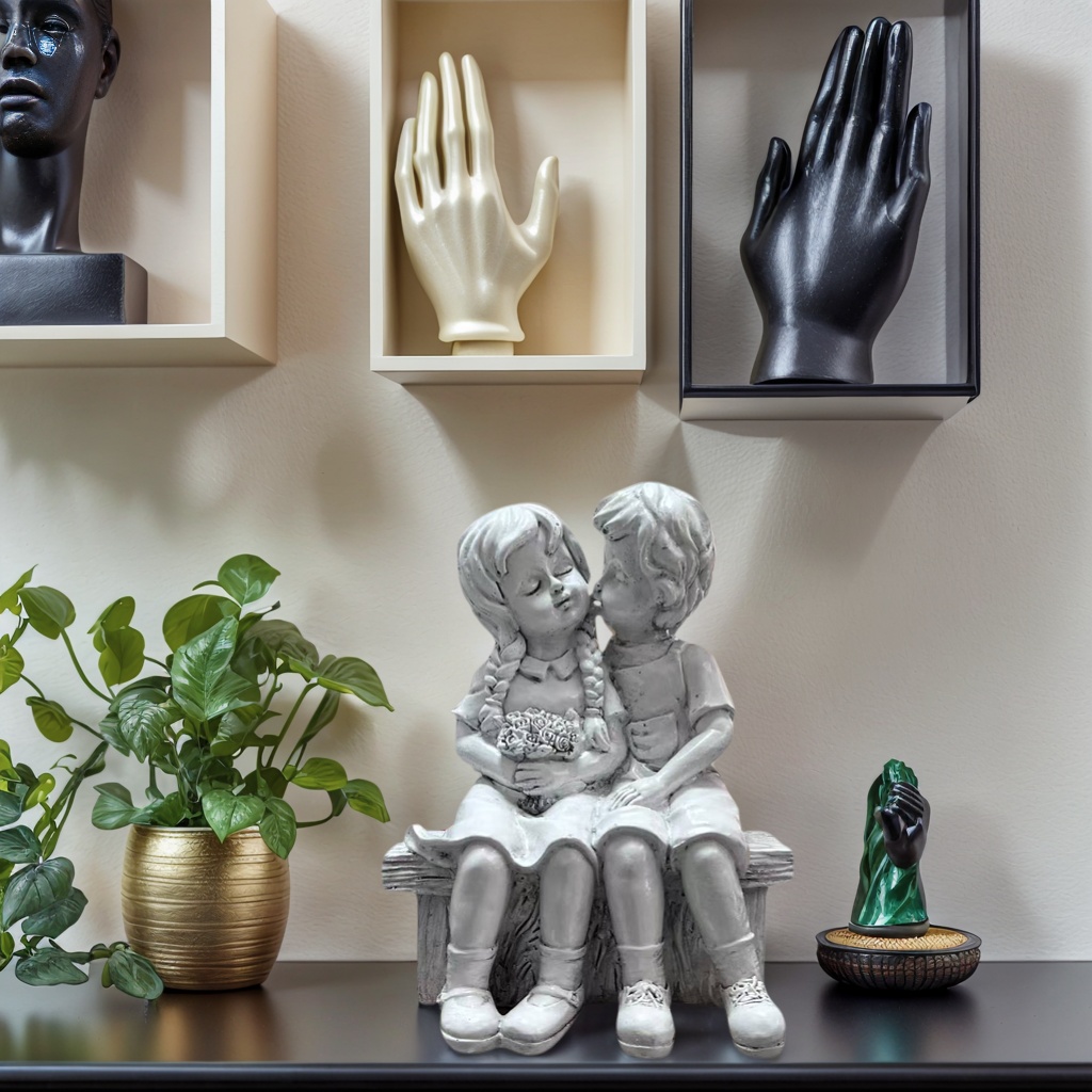 Resin Art Love - Cute Little Boy And Girl Resin
