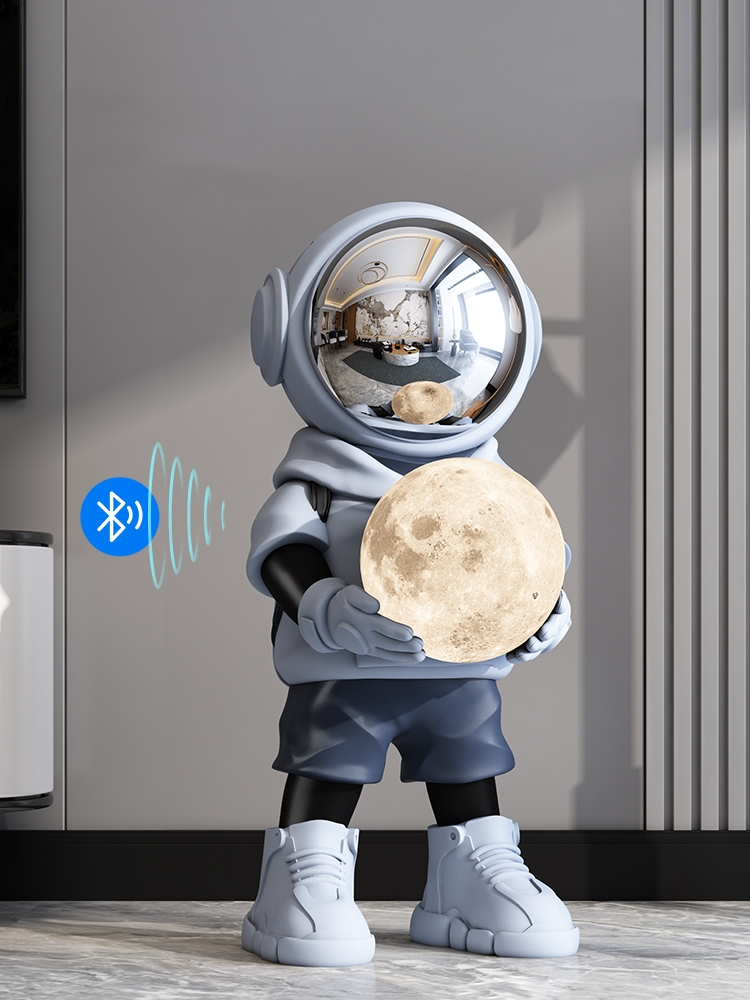 Resin Art In Floor - Home Decor Bluetooth Astronaut Statue Floor