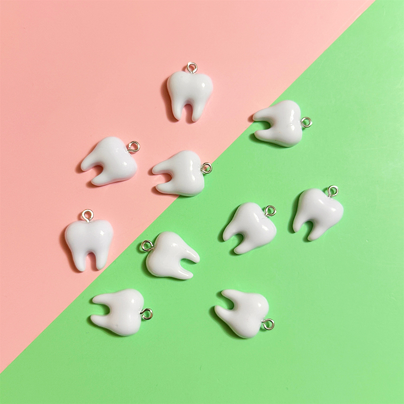 10pcs Cute White Teeth Resin P - Resin Art Gift Ideas recension och pris