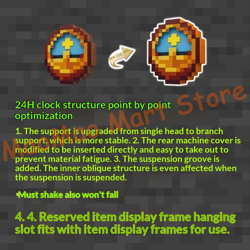 Chic Retro Pixel Art Style Sun - Resin Art Wall Clock recension och pris