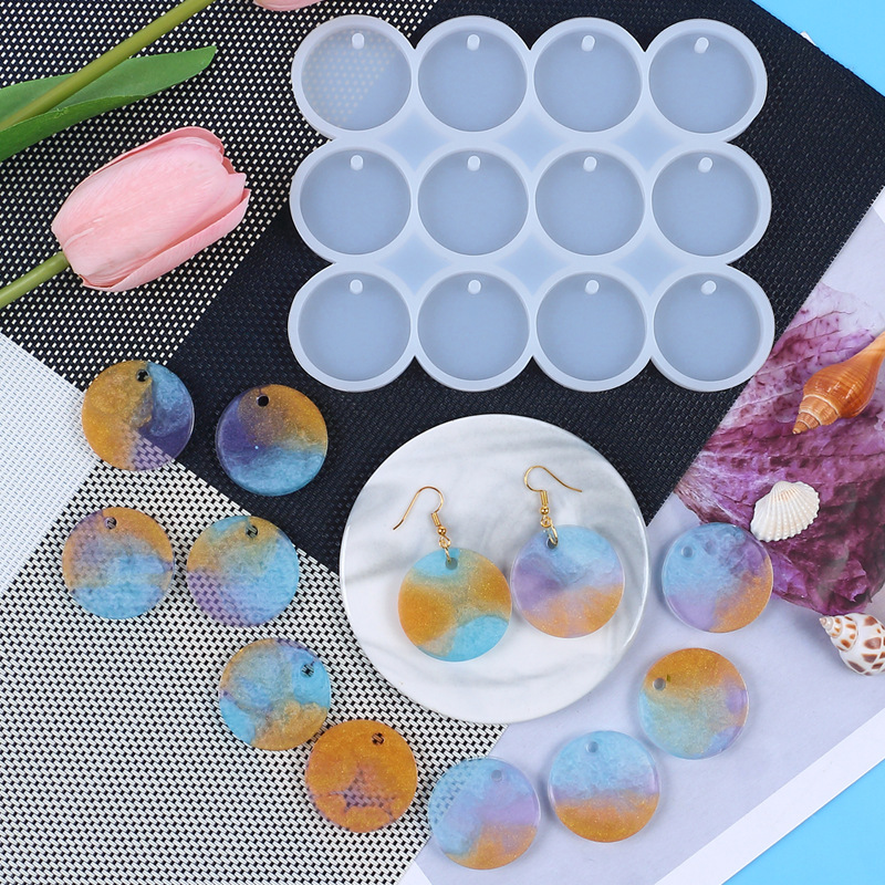 8/12pcs Round Oval Pendants Re - Resin Art Love recension och pris