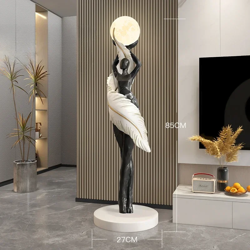Portable Modern Abstract Feath - Resin Art In Floor recension och pris