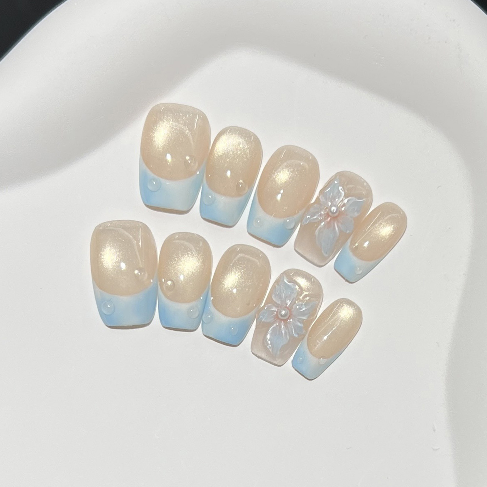 10pcs French Blue Glossy Flora - Resin Art Diy recension och pris