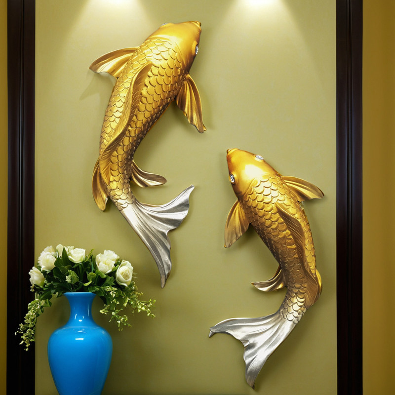 Lucky Koi Fish 3D Wall Decor,  - Resin Art Sticker recension och pris
