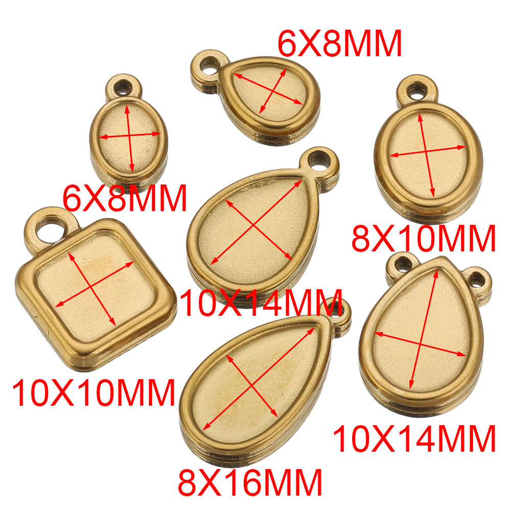 5pcs Stainless Steel Square Dr - Resin Art Jewellery recension och pris