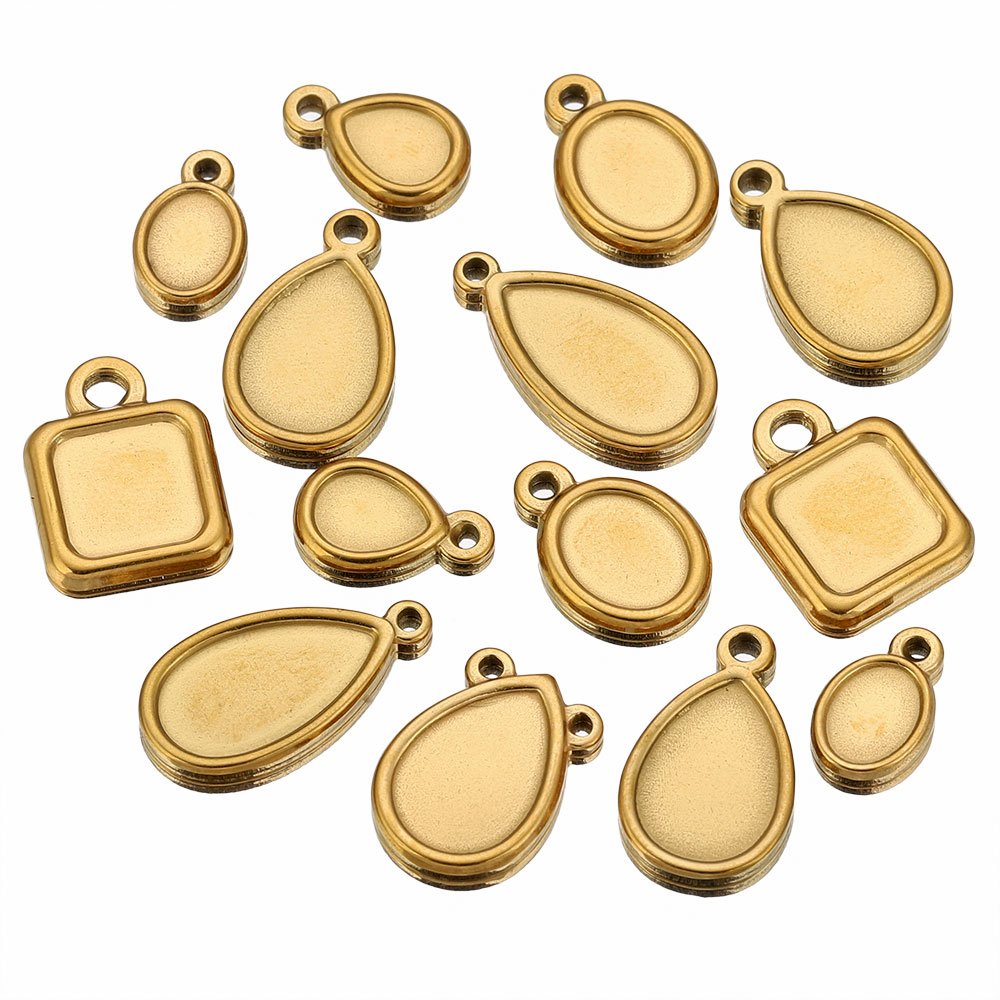 5pcs Stainless Steel Square Dr - Resin Art Jewellery recension och pris