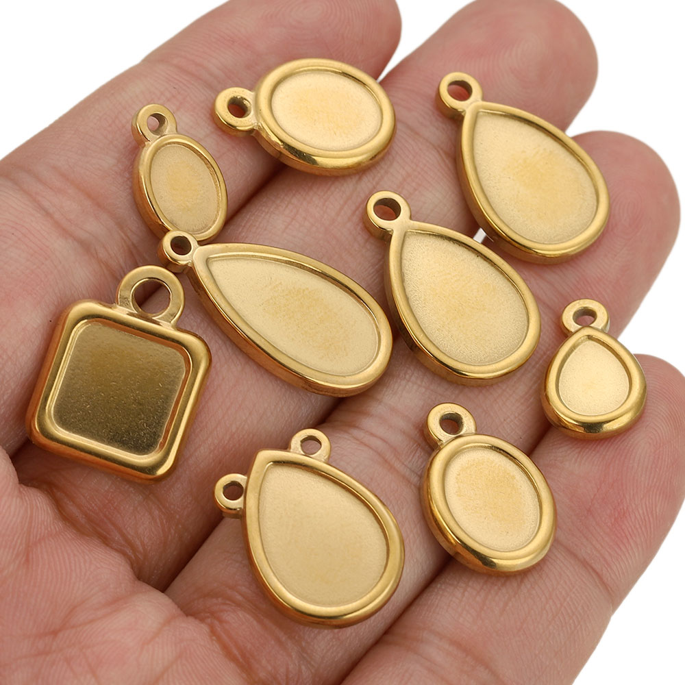 5pcs Stainless Steel Square Dr - Resin Art Jewellery recension och pris