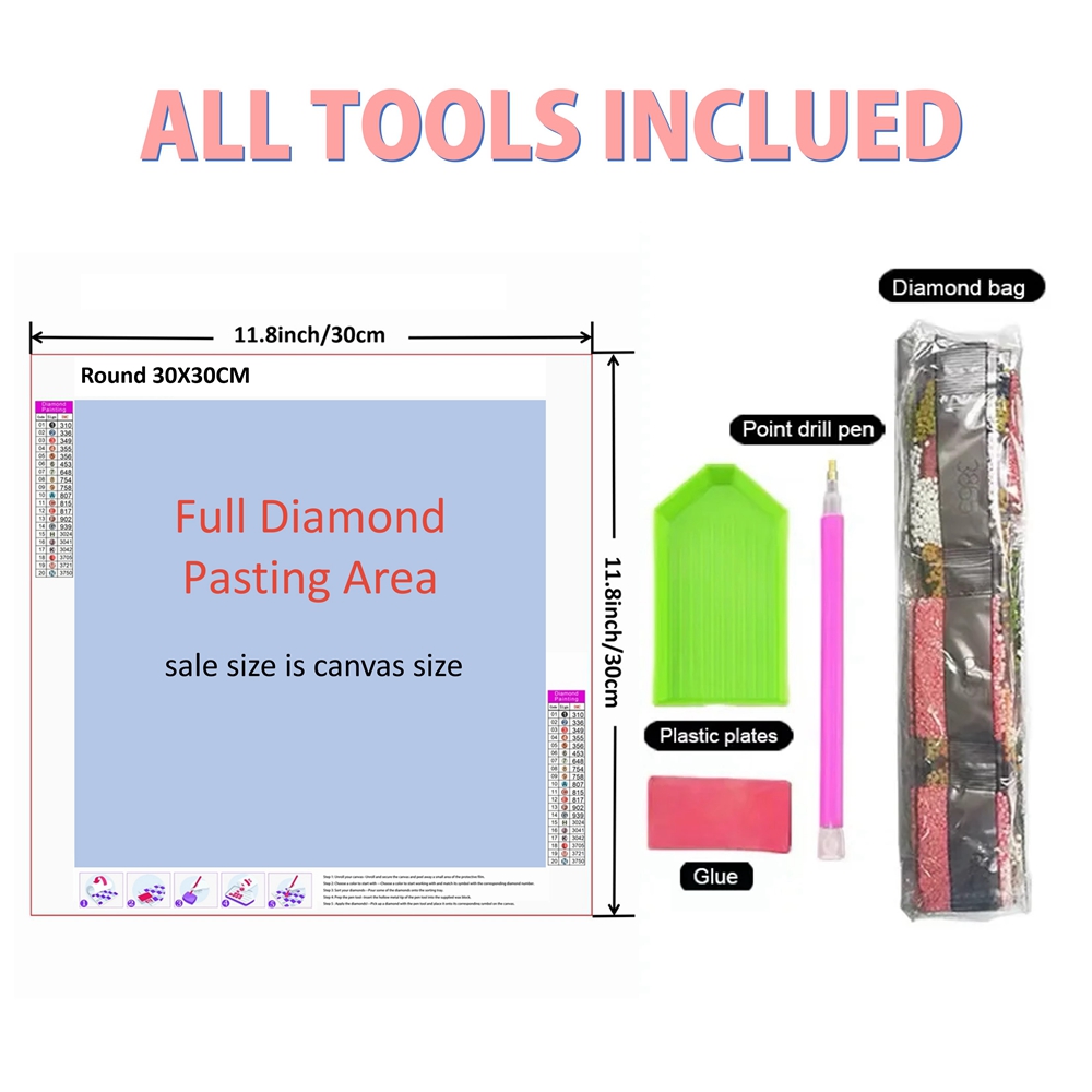 1pc frameless  5D Diamond Pain - Resin Art On Wall recension och pris