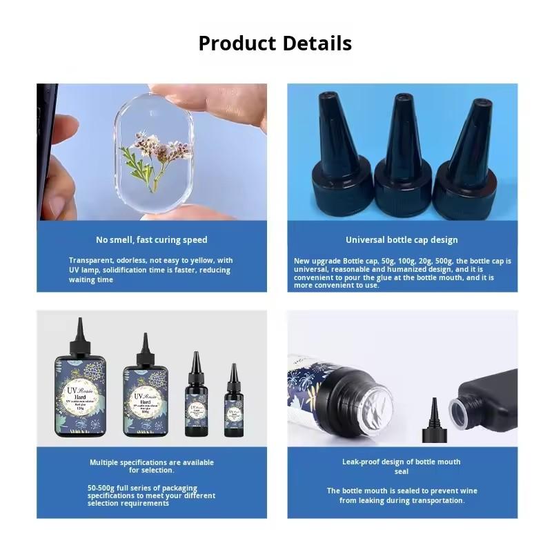 1/2Pcs Crystal Clear Hard UV R - Uv Resin Clear Hard recension och pris