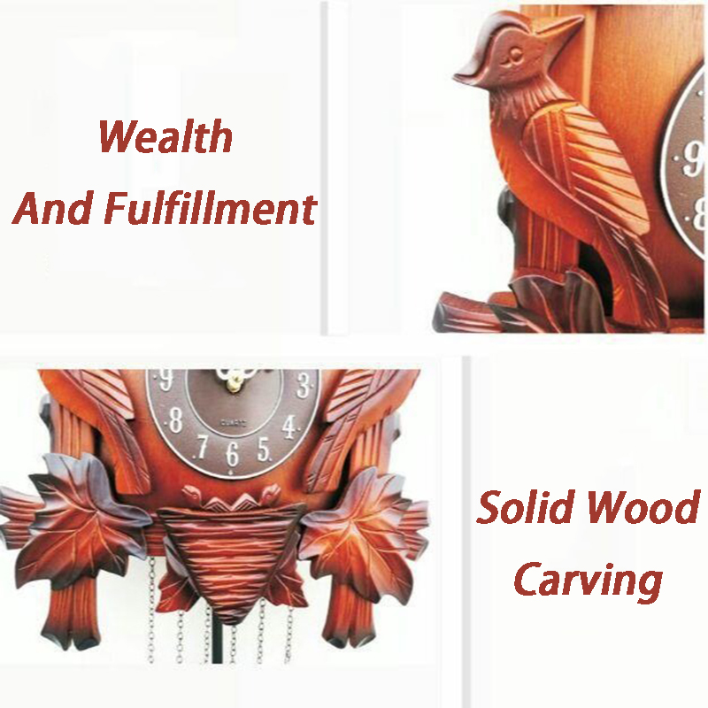 Cuckoo Wall Clock Solid Wood C - Resin Art Wall Clock recension och pris