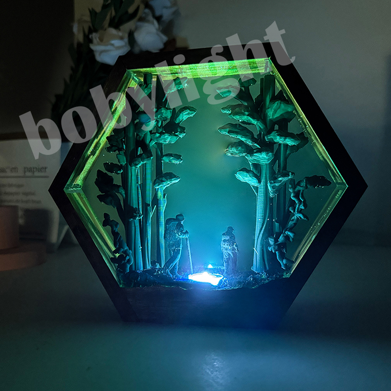 Hiker Figure Table Resin Lamp  - Resin Artist recension och pris