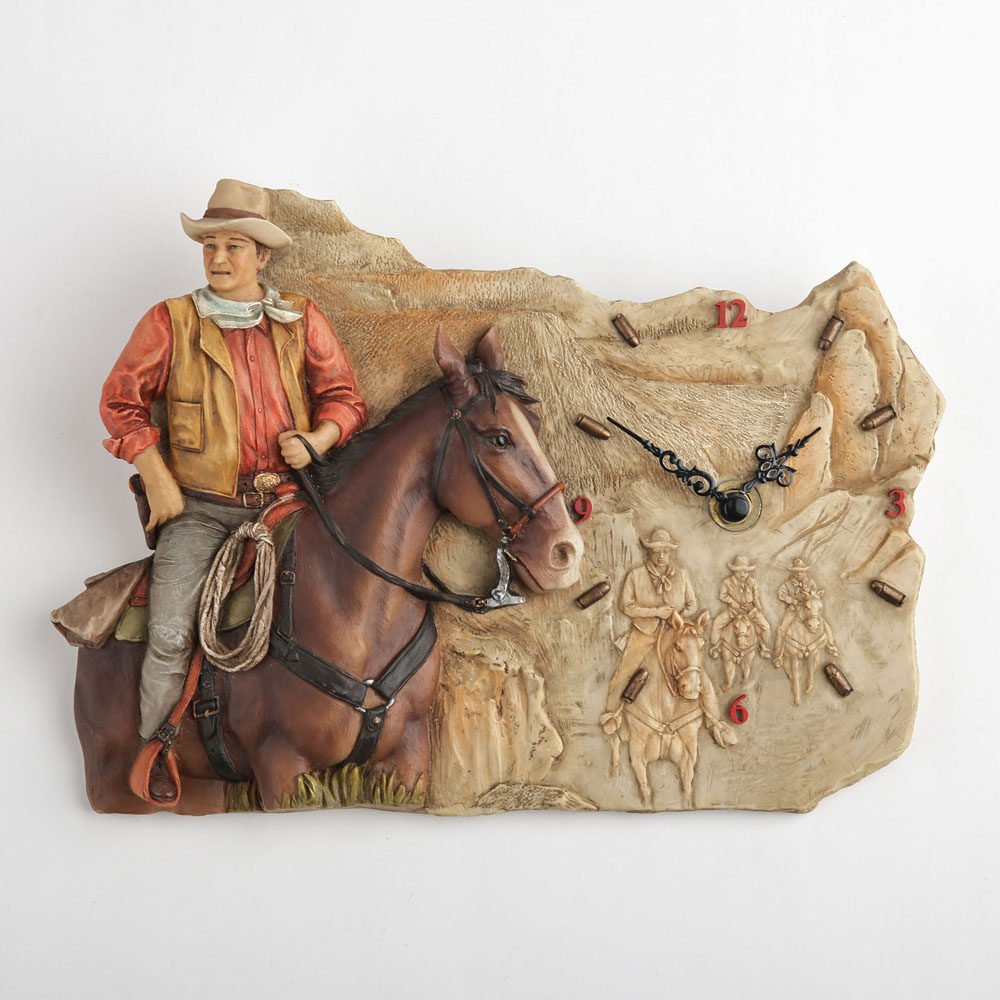 Vintage Western Cowboy Horse R - Resin Art Wall Clock recension och pris