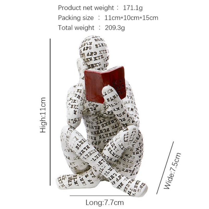 1pc Mini Reading Female Image  - Resin Art Images recension och pris