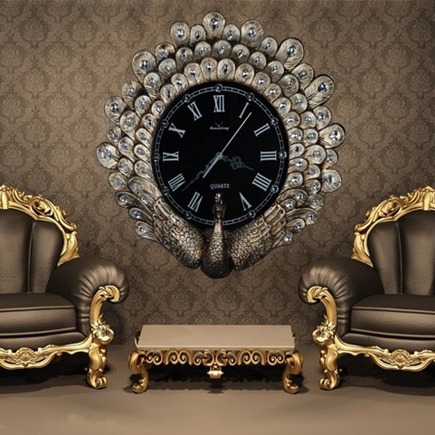 Vintage High-End Decorative Wa - Resin Art Wall Clock recension och pris
