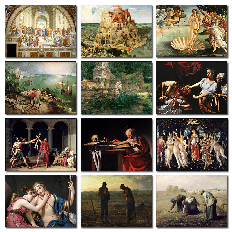 Classic Vintage Famous Paintin - Resin Art On Wall recension och pris
