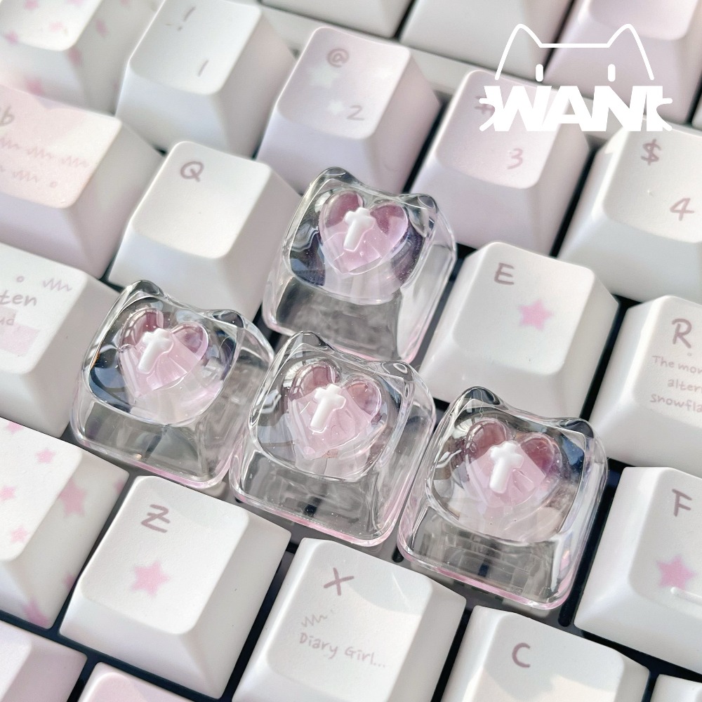 Love Cute Keycaps Transparent  - Resin Art Love recension och pris