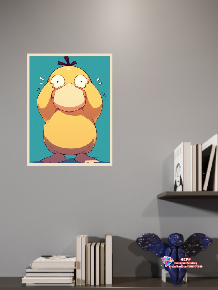 1pc frameless Psyduck Cartoon  - Resin Art Sticker recension och pris