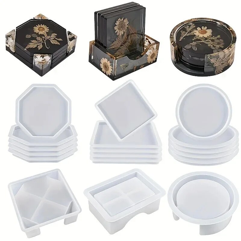 Coaster Resin Molds Set Includ - Resin Art Jewellery recension och pris