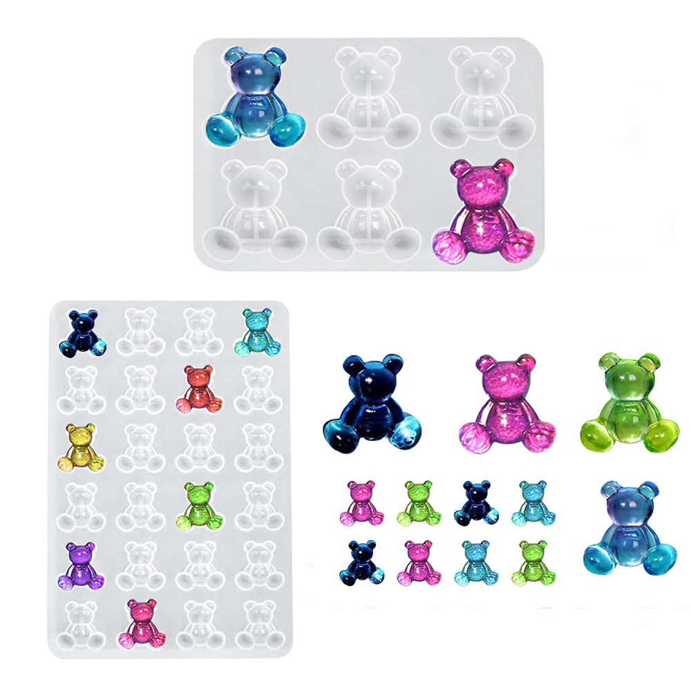 Crystal Bear Resin Silicone Mo - Resin Art Jewellery recension och pris