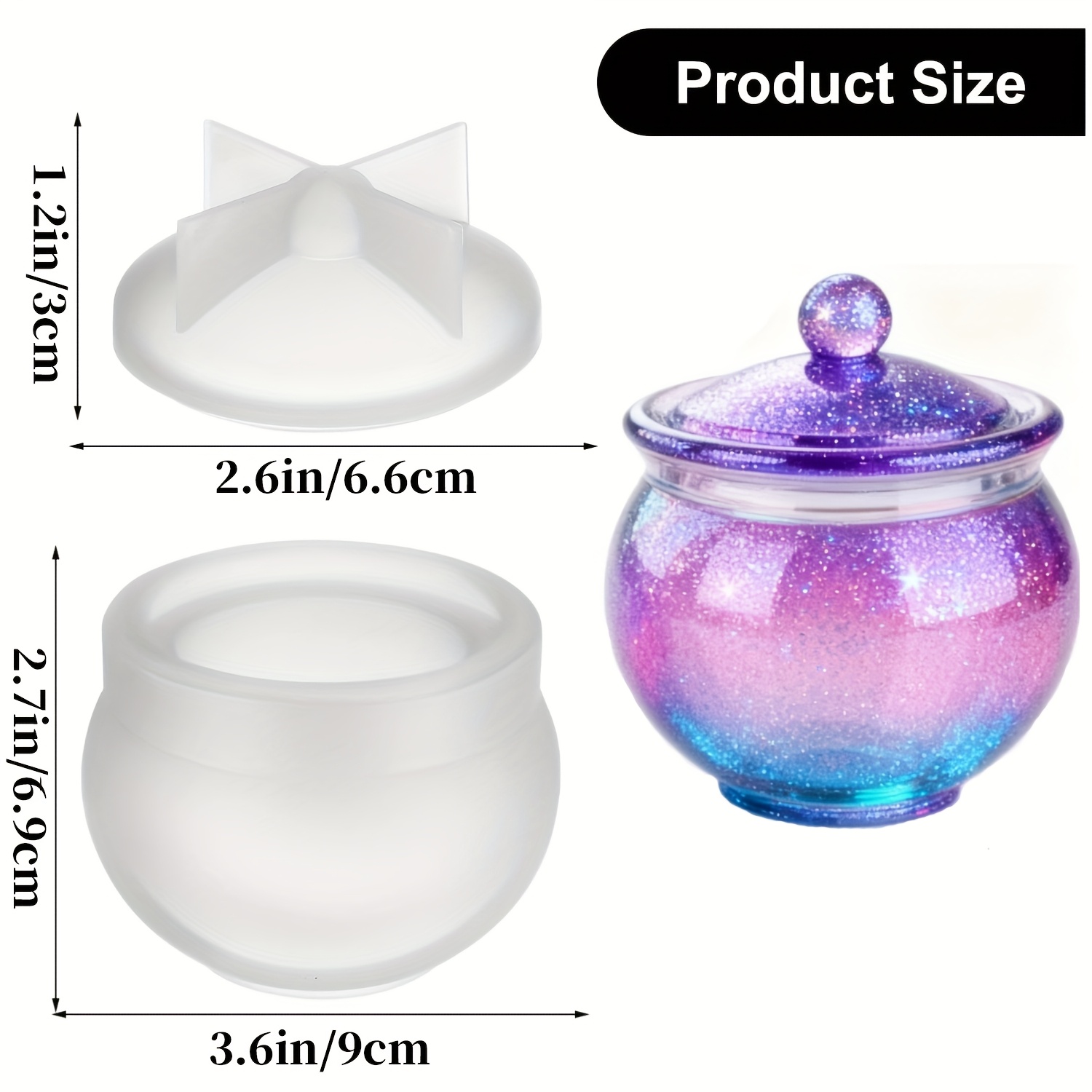 1 set of round resin can molds - Resin Art Jewellery recension och pris